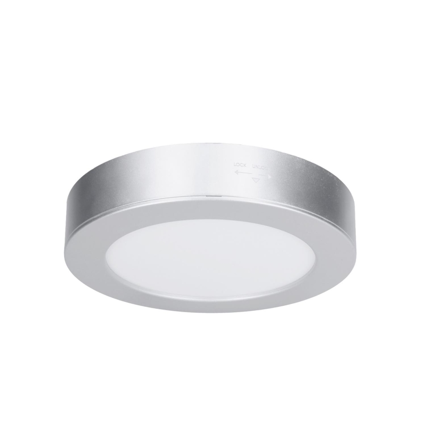 LED prisadený/podhľadový panel 2v1 LED/12W/230V 3000/4000/6000K pr.17cm IP54 strieborný