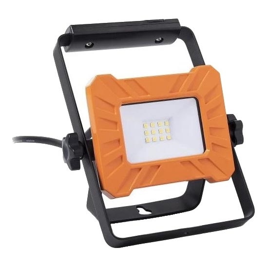 LED reflektor 10 W, 230 V, 6500 K, IP65 — oranžovo-čierny