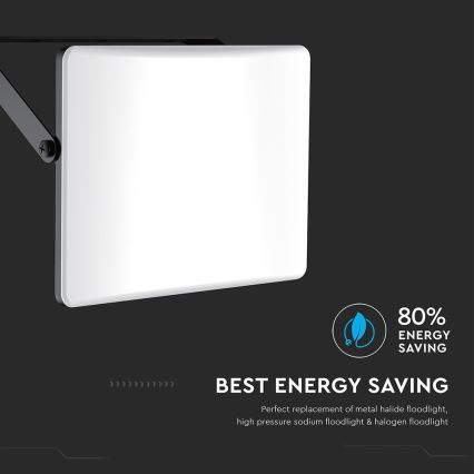 LED Reflektor LED/30W/230V 3000/4000/6500K IP65 čierna
