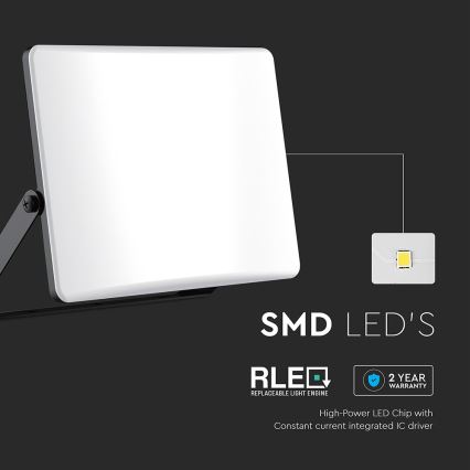 LED Reflektor LED/30W/230V 3000/4000/6500K IP65 čierna