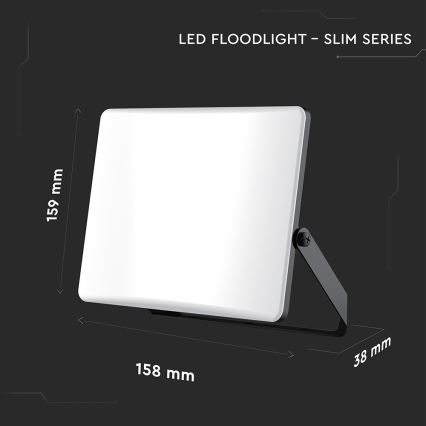 LED Reflektor LED/30W/230V 3000/4000/6500K IP65 čierna