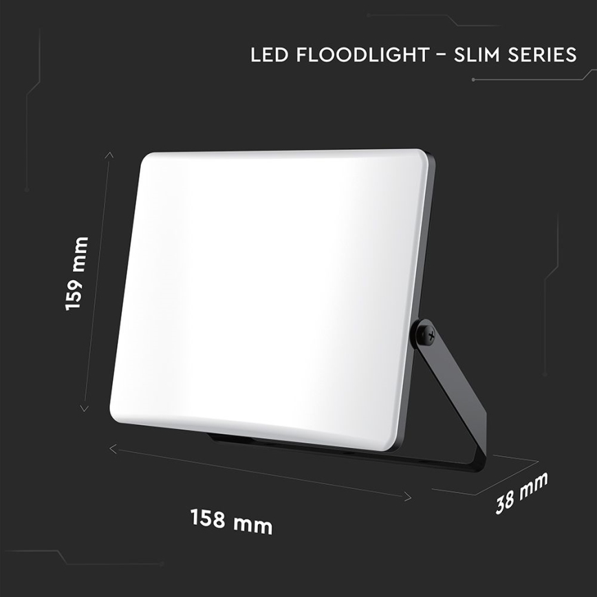 LED Reflektor LED/30W/230V 3000/4000/6500K IP65 čierna