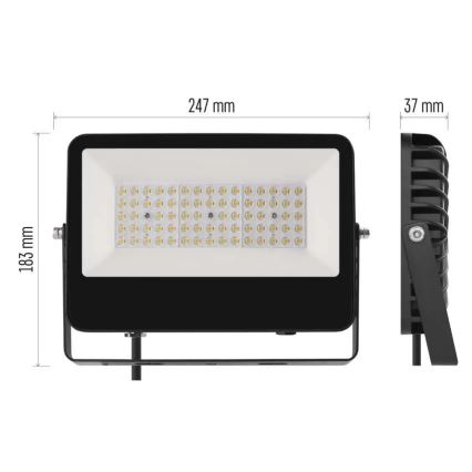 LED reflektor AVENO LED/48W/230V 4000K 7200 lm IP66 čierny