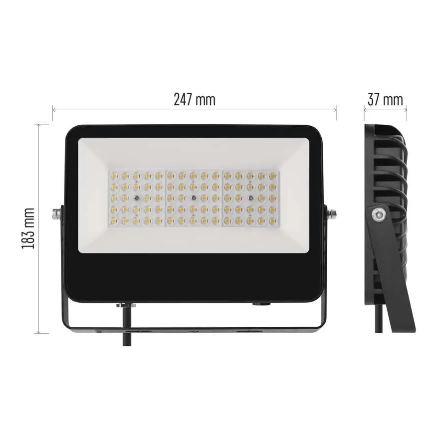 LED reflektor AVENO LED/48W/230V 4000K 7200 lm IP66 čierny