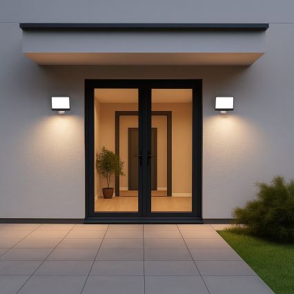 LED reflektor DAVOS s pohybovým a súmrakovým senzorom, LED/30W/230V, IP54, čierny