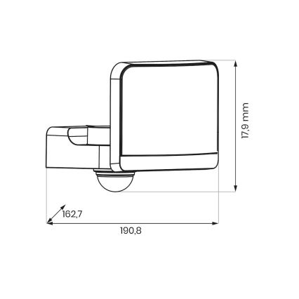LED reflektor DAVOS s pohybovým a súmrakovým senzorom, LED/30W/230V, IP54, čierny