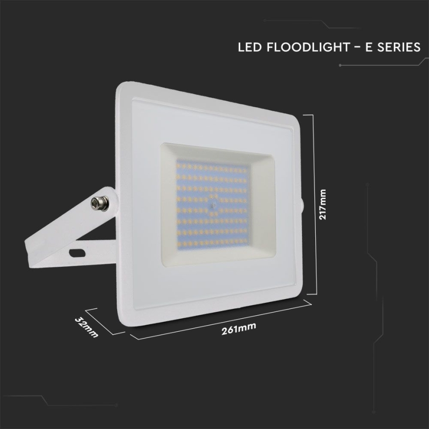 LED Reflektor LED/100W/230V 6500K IP65 biela