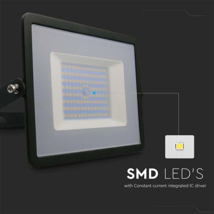 LED Reflektor LED/100W/230V 6500K IP65 čierna