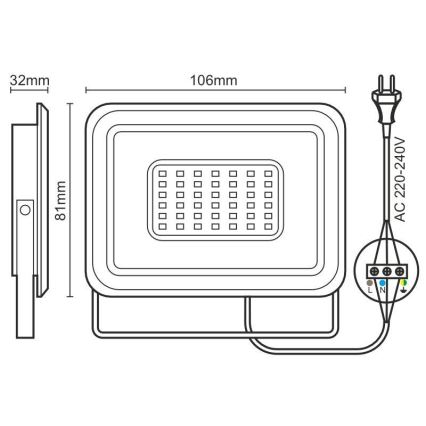 LED Reflektor LED/10W/230V 4000K IP65