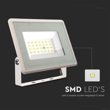 LED Reflektor LED/20W/230V 4000K IP65 biela