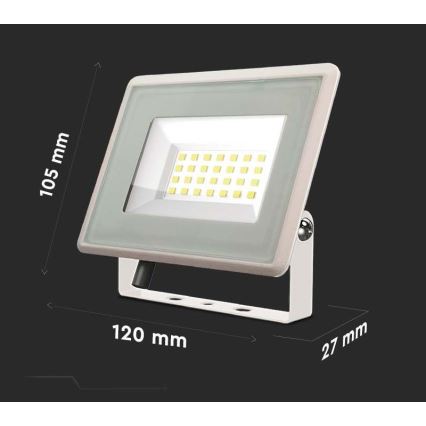 LED Reflektor LED/20W/230V 4000K IP65 biela