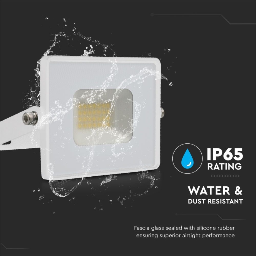 LED Reflektor LED/20W/230V 4000K IP65 biela