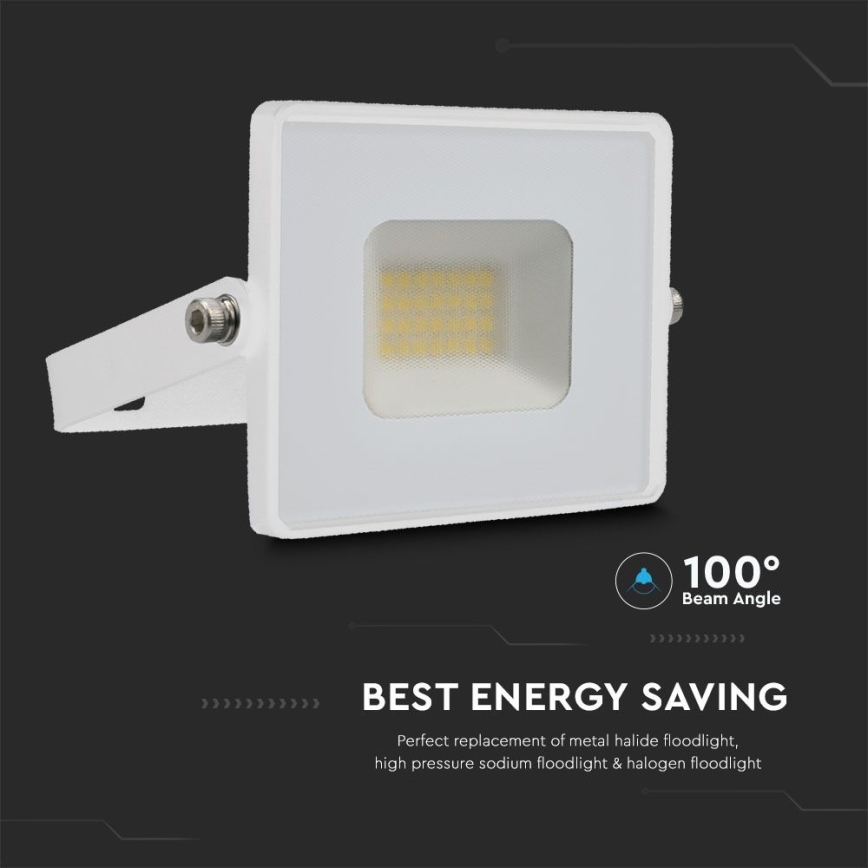 LED Reflektor LED/20W/230V 4000K IP65 biela