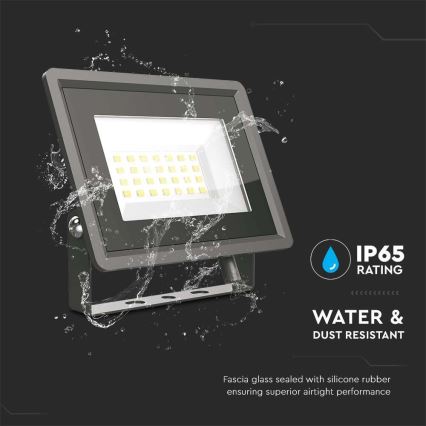 LED Reflektor LED/20W/230V 6500K IP65 čierna