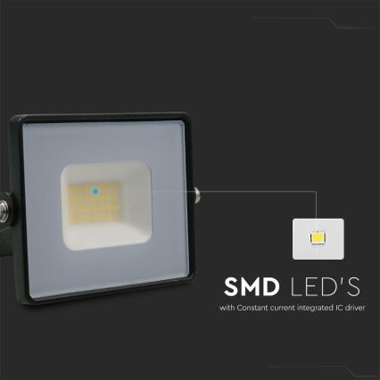 LED Reflektor LED/20W/230V 6500K IP65 čierna
