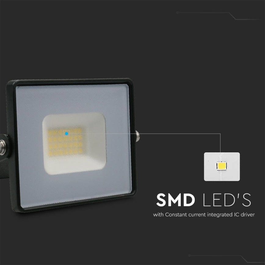 LED Reflektor LED/20W/230V 6500K IP65 čierna