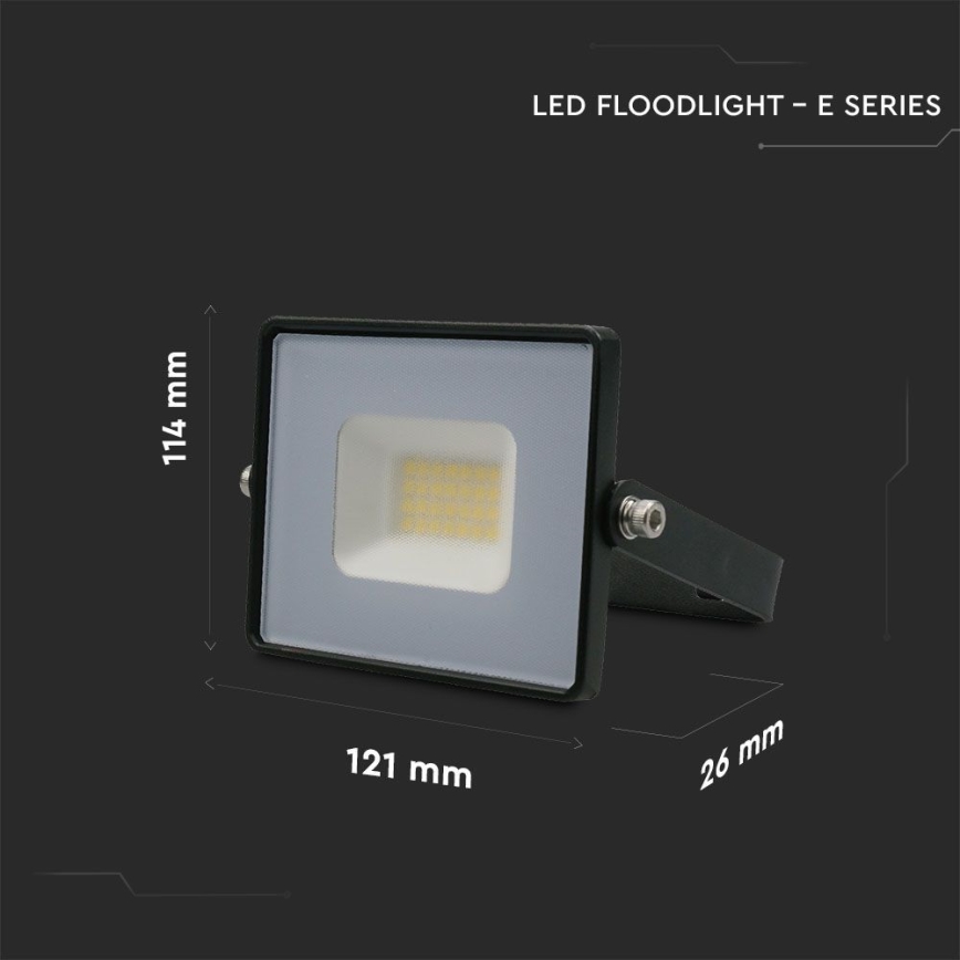 LED Reflektor LED/20W/230V 6500K IP65 čierna