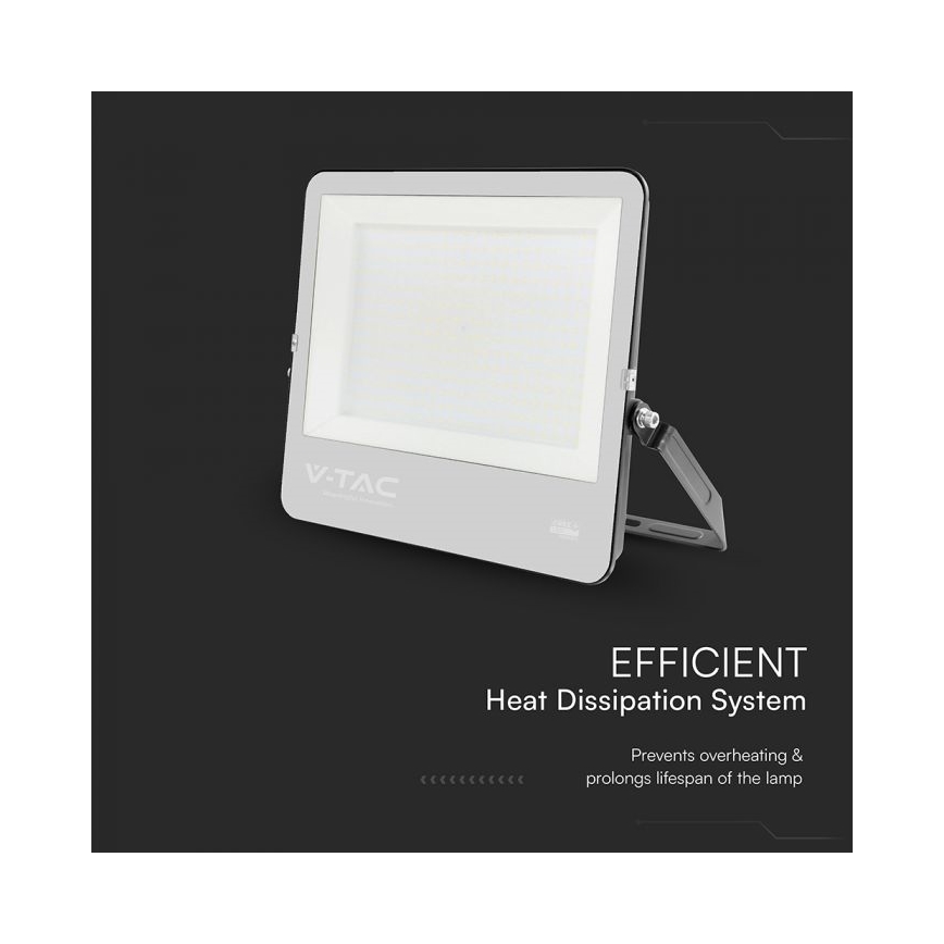 LED reflektor LED/300W/230V 4000K IP65 čierny