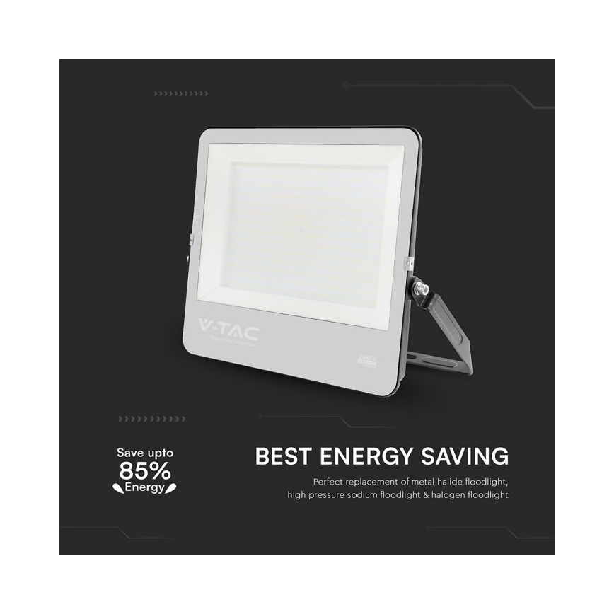 LED reflektor LED/300W/230V 4000K IP65 čierny