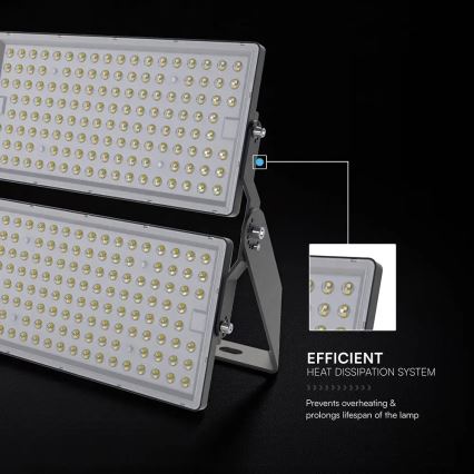 LED reflektor LED/500W/230V 6500K IP65 sivý