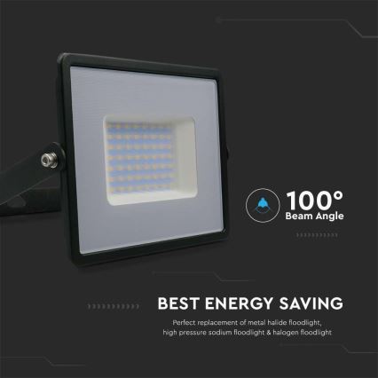 LED Reflektor LED/50W/230V 4000K IP65 čierna