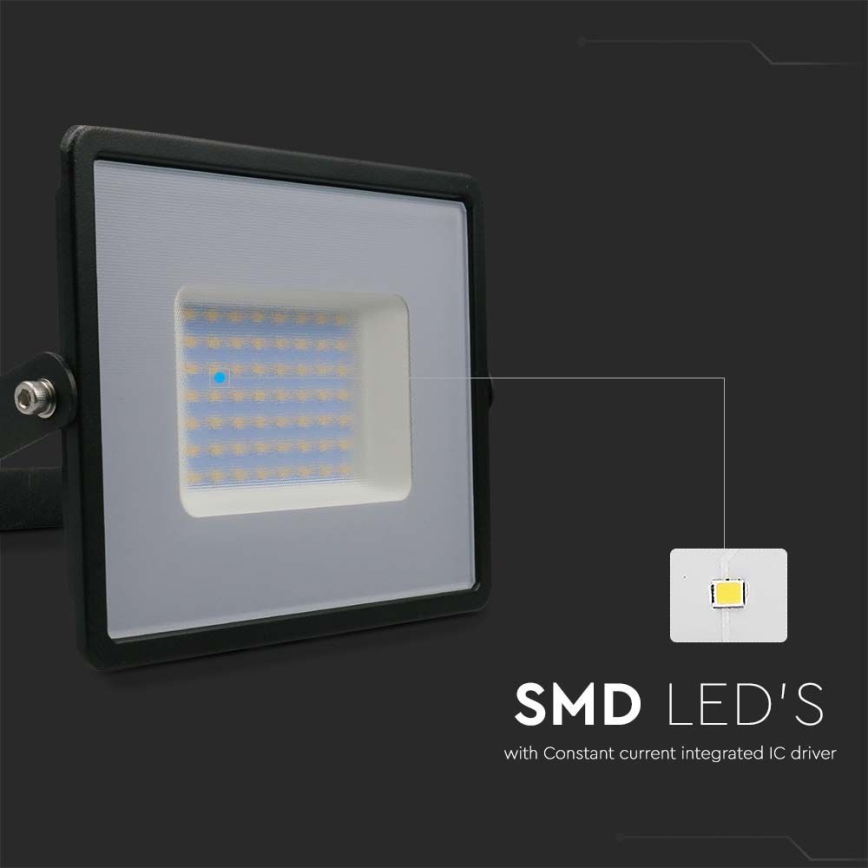 LED Reflektor LED/50W/230V 4000K IP65 čierna