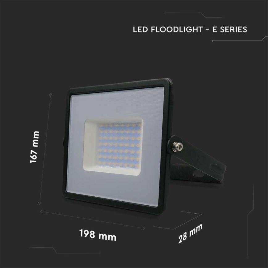 LED Reflektor LED/50W/230V 4000K IP65 čierna