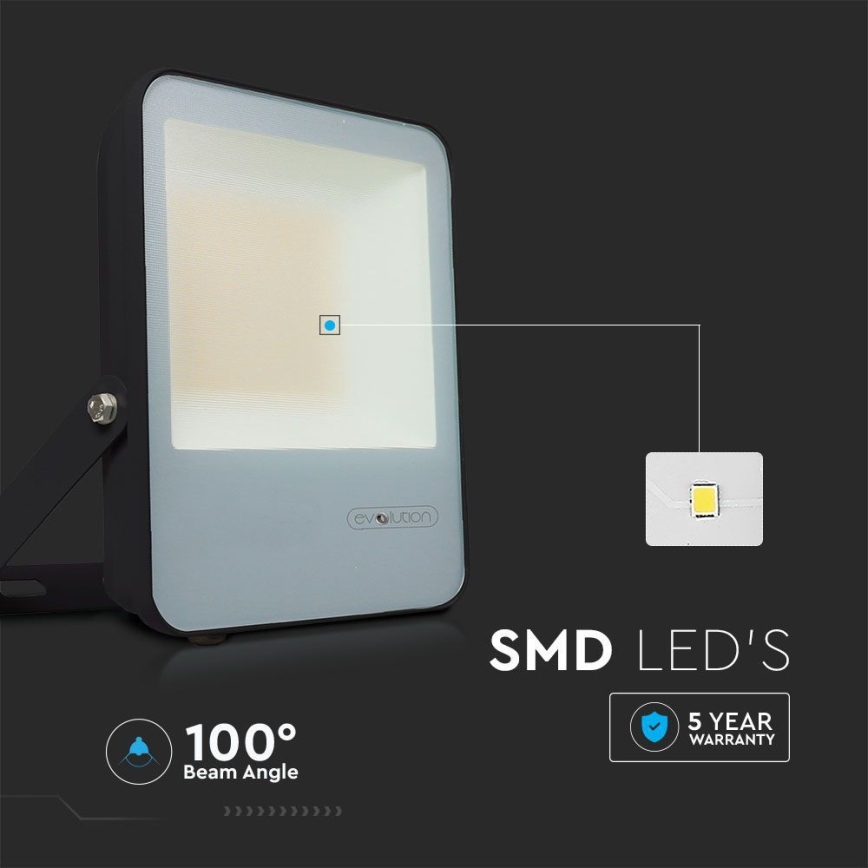 LED Reflektor LED/50W/230V 6400K IP65 čierna