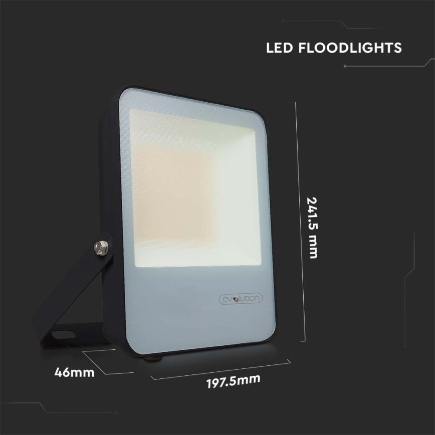 LED Reflektor LED/50W/230V 6400K IP65 čierna