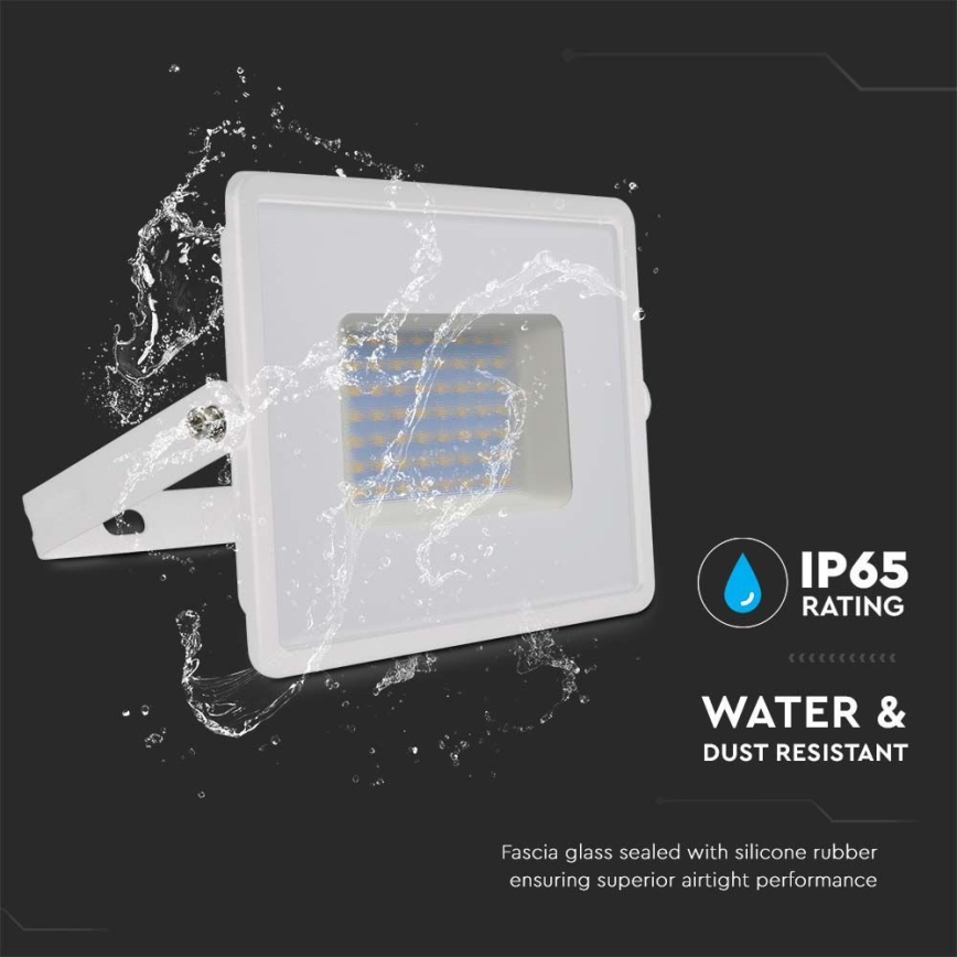 LED Reflektor LED/50W/230V 6500K IP65 biela