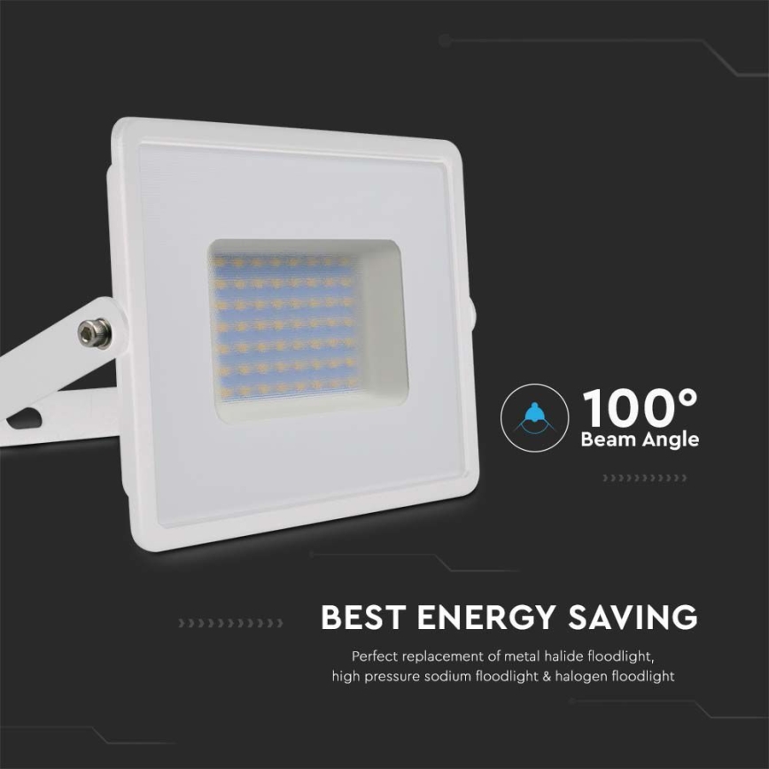 LED Reflektor LED/50W/230V 6500K IP65 biela