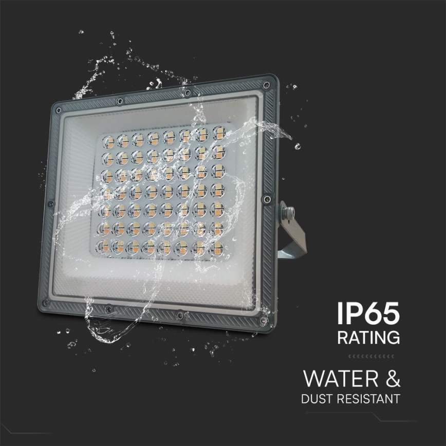 LED Reflektor LED/50W/230V IP65 3000/4000/6500K šedá