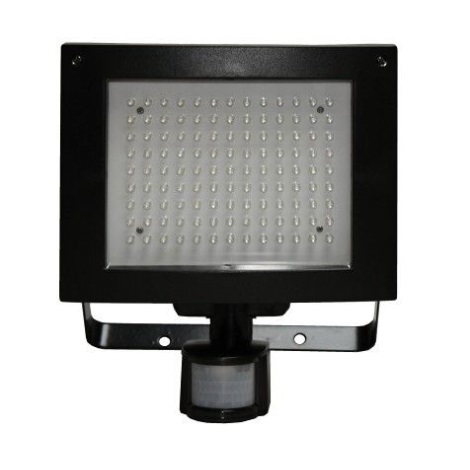LED Reflektor s PIR senzorom T274 117xLED/9W čierna IP44