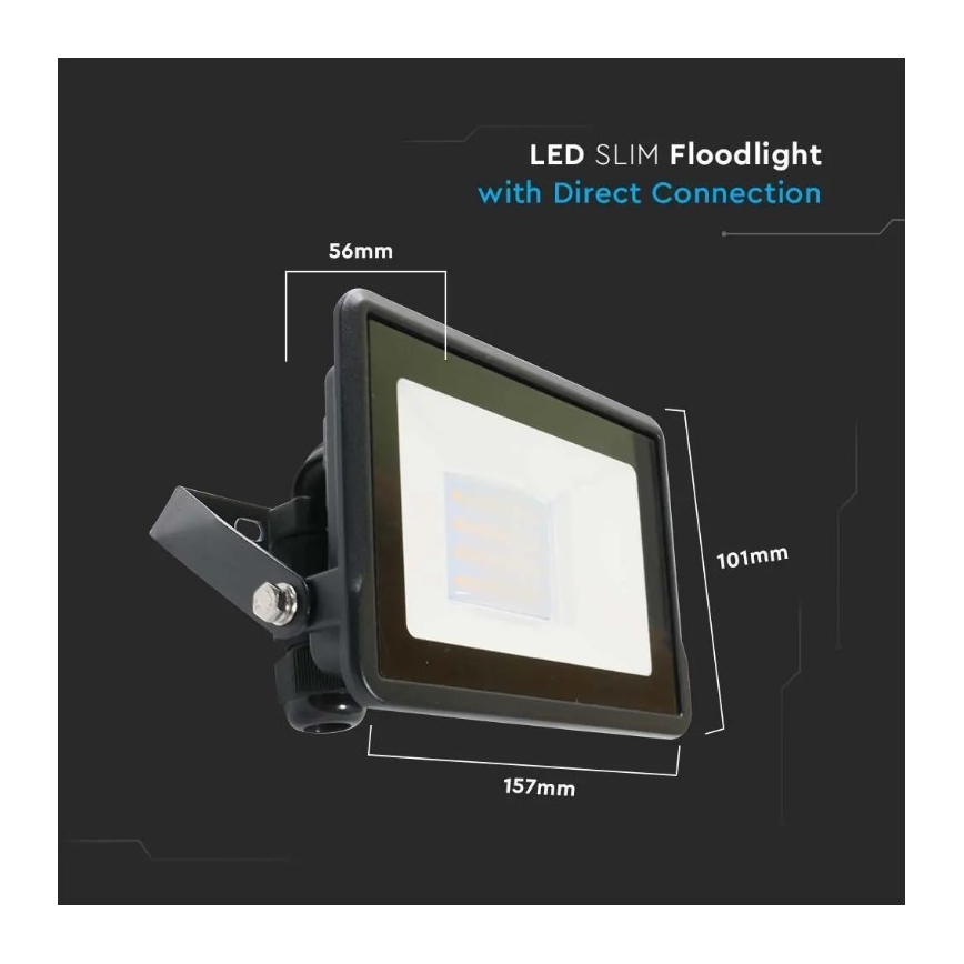 LED Reflektor s priamym napojením SAMSUNG CHIP LED/20W/230V IP65 6500K