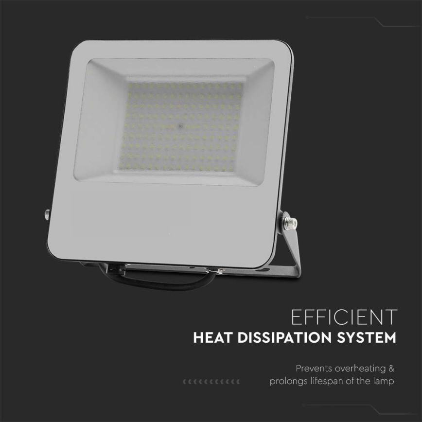 LED Reflektor SAMSUNG CHIP LED/100W/230V 6500K IP65 čierna