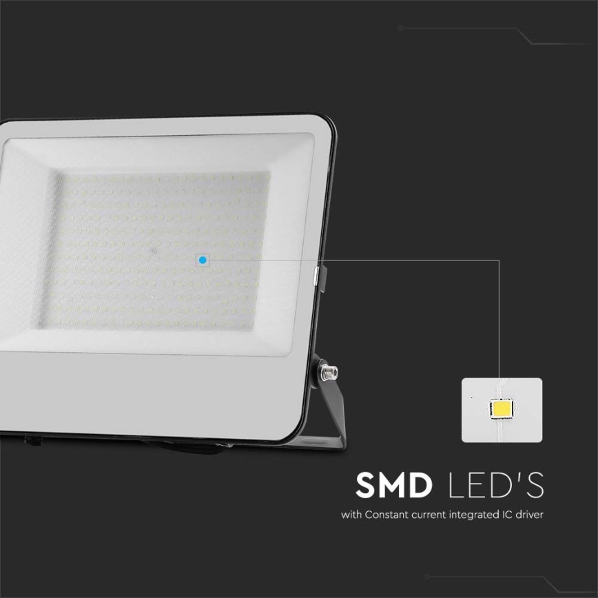 LED Reflektor SAMSUNG CHIP LED/200W/230V 6500K IP65 čierna
