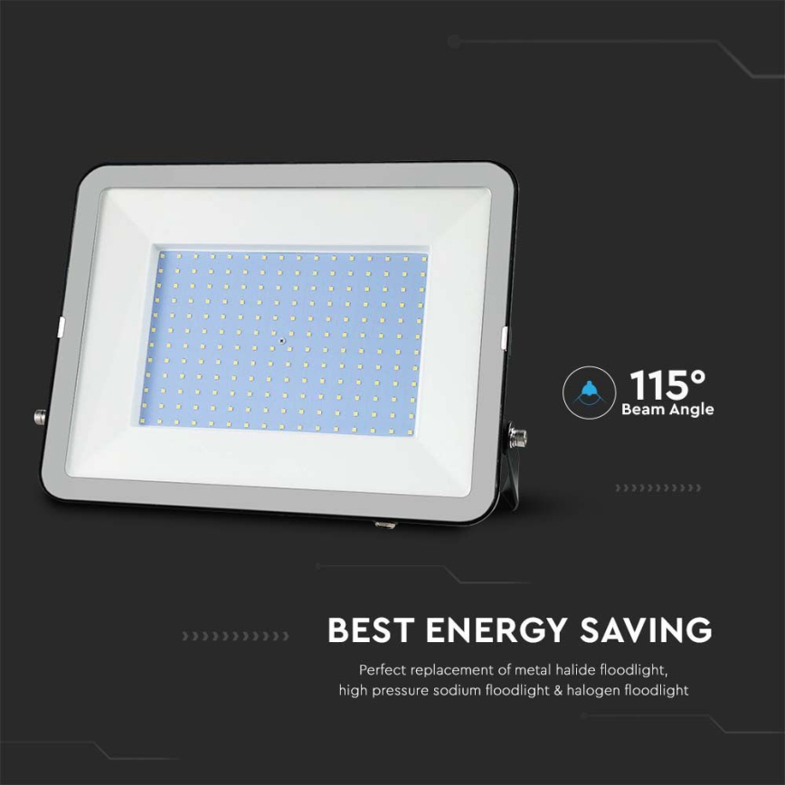 LED Reflektor SAMSUNG CHIP LED/300W/230V 6500K IP65 čierna