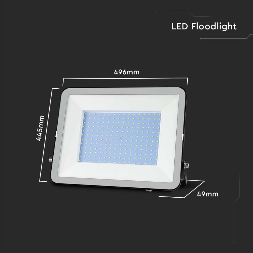 LED Reflektor SAMSUNG CHIP LED/300W/230V 6500K IP65 čierna