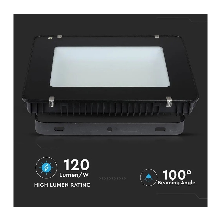LED Reflektor SAMSUNG CHIP LED/400W/230V IP65 6400K čierna