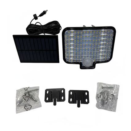 LED reflektor so senzorom a solárnym panelom ALEX LED/5,5W/3,7V 1200 mAh IP44