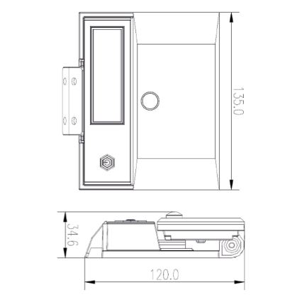 LED reflektor so senzorom a solárnym panelom FUJI LED/8W/3,7V 2000 mAh IP44