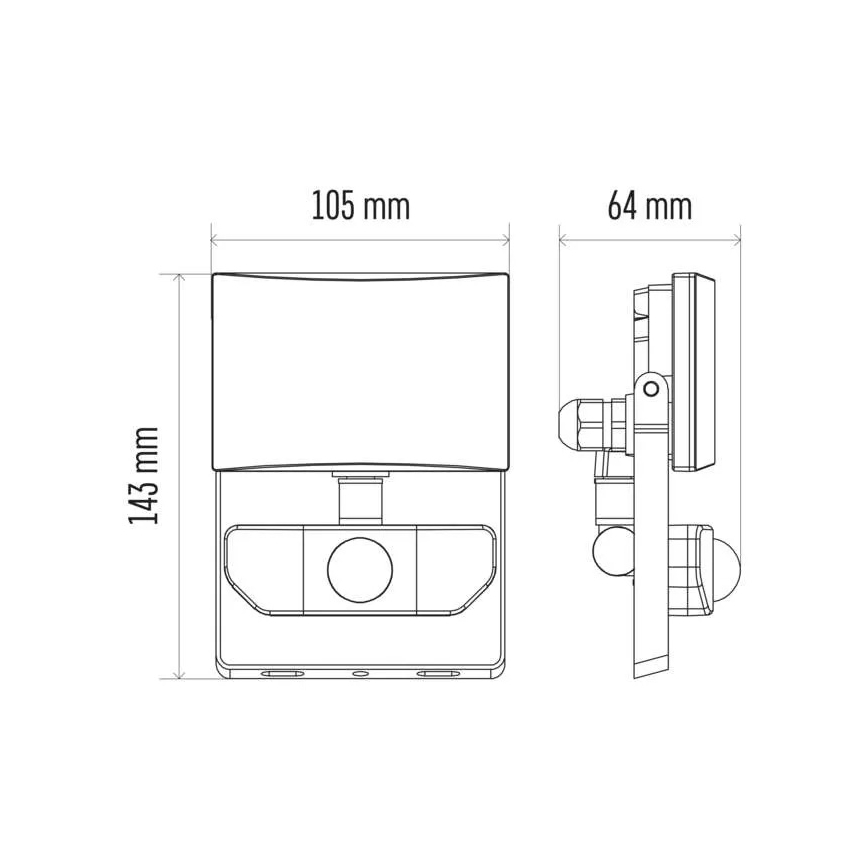 LED Reflektor so senzorom LED/10,5W/230V IP54