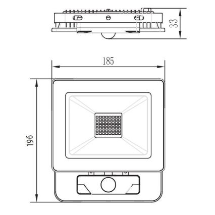 LED Reflektor so senzorom LED/30W/230V IP54