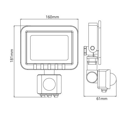 LED reflektor so senzorom LED/30W/230V IP65