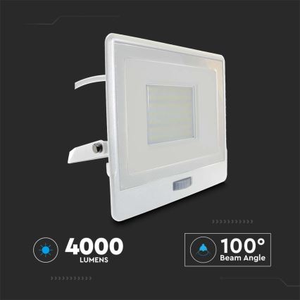 LED Reflektor so senzorom LED/50W/230V 4000K IP65 biela