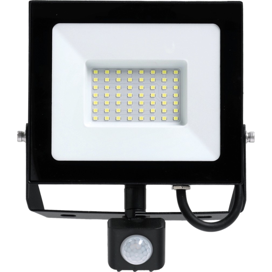 LED Reflektor so senzorom LED/50W/230V 6500K IP44 čierna