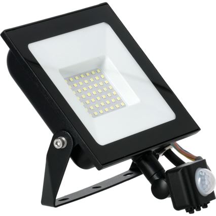 LED Reflektor so senzorom LED/50W/230V 6500K IP44 čierna