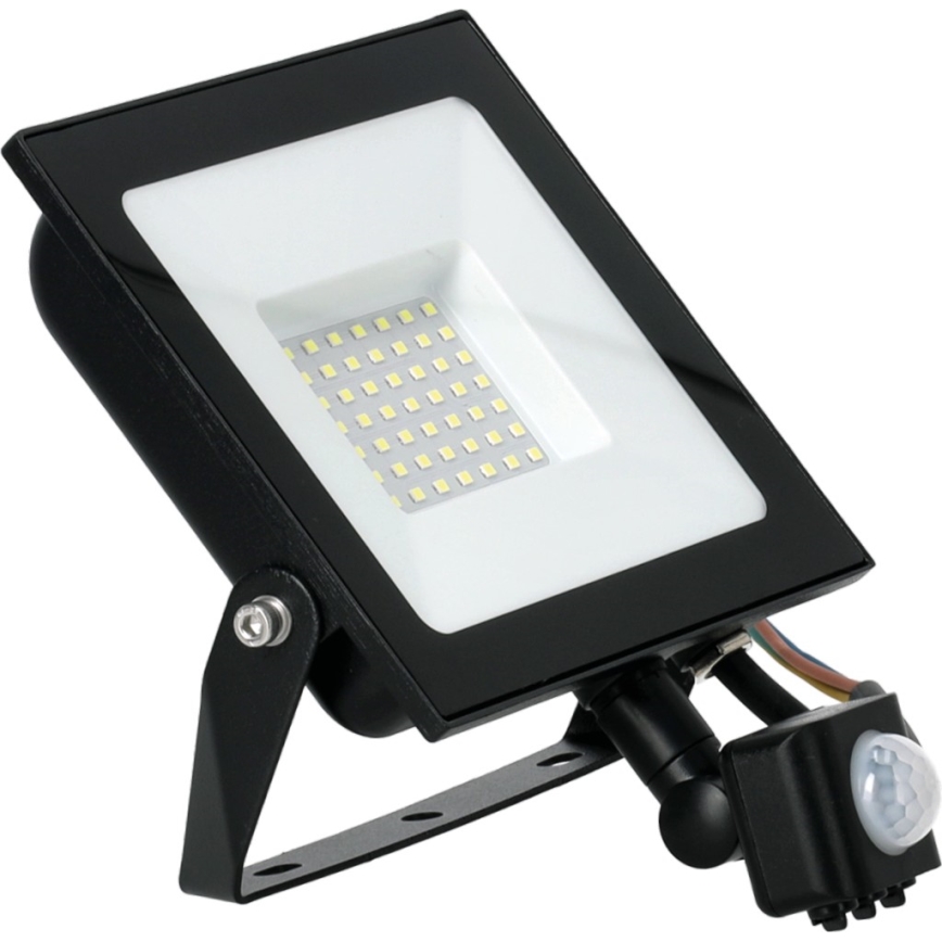 LED Reflektor so senzorom LED/50W/230V 6500K IP44 čierna