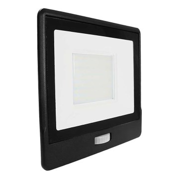 LED Reflektor so senzorom LED/50W/230V 6500K IP65 čierna