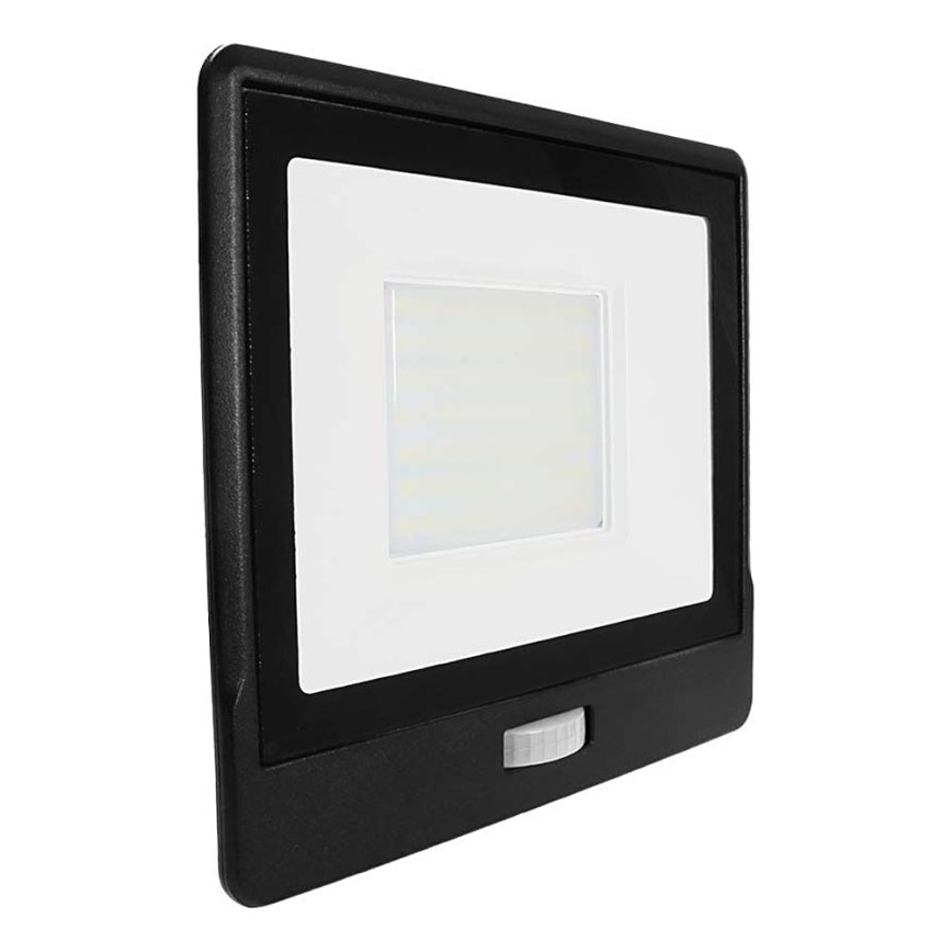 LED Reflektor so senzorom LED/50W/230V 6500K IP65 čierna